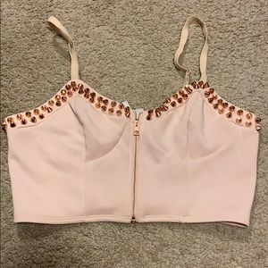 Cream crop top